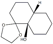 (4aS,8aR)-8a-Hydroxyoctahydronaphthalen-1(2H)-one ethylene acetal Struktur