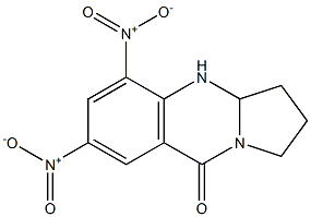 1,2,3,3a-Tetrahydro-5,7-dinitropyrrolo[2,1-b]quinazolin-9(4H)-one Struktur