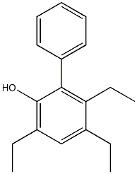 3,4,6-Triethyl-2-phenylphenol Struktur