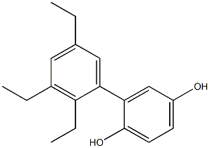 2-(2,3,5-Triethylphenyl)benzene-1,4-diol Struktur