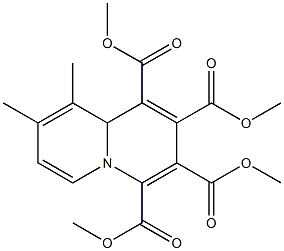 8,9-Dimethyl-9aH-quinolizine-1,2,3,4-tetracarboxylic acid tetramethyl ester Struktur