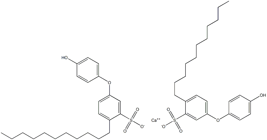 Bis(4'-hydroxy-4-undecyl[oxybisbenzene]-3-sulfonic acid)calcium salt Struktur