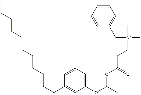 N,N-Dimethyl-N-benzyl-N-[2-[[1-(3-undecylphenyloxy)ethyl]oxycarbonyl]ethyl]aminium Struktur