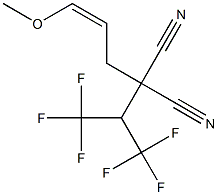 (Z)-2-Cyano-2-[1-(trifluoromethyl)-2,2,2-trifluoroethyl]-5-methoxy-4-pentenenitrile Struktur