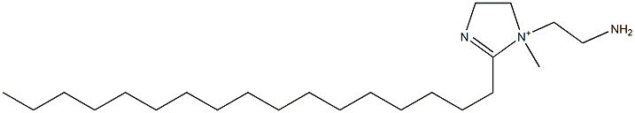 [1-(2-Aminoethyl)-2-heptadecyl-4,5-dihydro-1-methyl-1H-imidazol]-1-ium Struktur