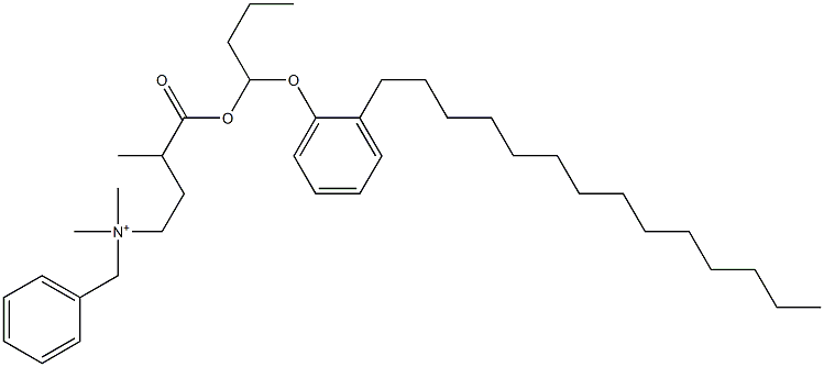 N,N-Dimethyl-N-benzyl-N-[3-[[1-(2-tetradecylphenyloxy)butyl]oxycarbonyl]butyl]aminium Struktur