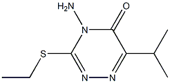 4-Amino-6-isopropyl-3-(ethylthio)-1,2,4-triazin-5(4H)-one Struktur