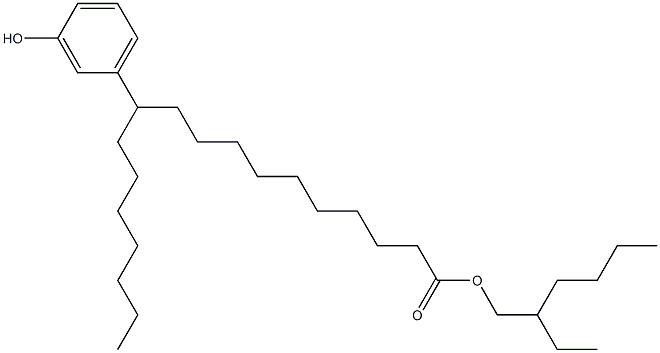 11-(3-Hydroxyphenyl)stearic acid 2-ethylhexyl ester Struktur