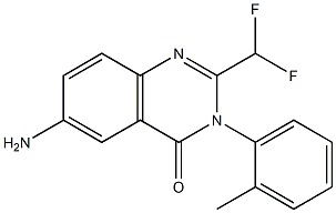 6-Amino-2-(difluoromethyl)-3-(2-methylphenyl)quinazolin-4(3H)-one Struktur