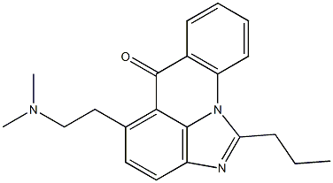 5-(2-Dimethylaminoethyl)-1-propyl-6H-2,10b-diazaaceanthrylen-6-one Struktur