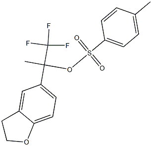 4-Methylbenzenesulfonic acid 1-[(2,3-dihydrobenzofuran)-5-yl]-1-trifluoromethylethyl ester Struktur