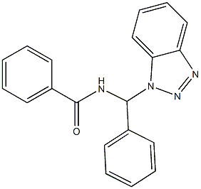 N-[Phenyl(1H-benzotriazol-1-yl)methyl]benzamide Struktur