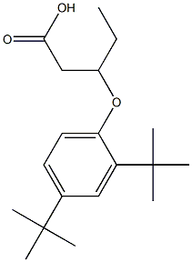 3-(2,4-Di-tert-butylphenoxy)pentanoic acid Struktur