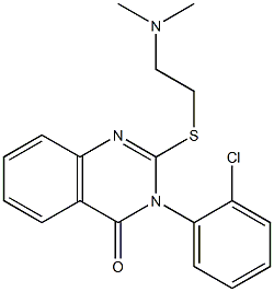 2-[2-(Dimethylamino)ethylthio]-3-(2-chlorophenyl)-quinazolin-4(3H)-one Struktur