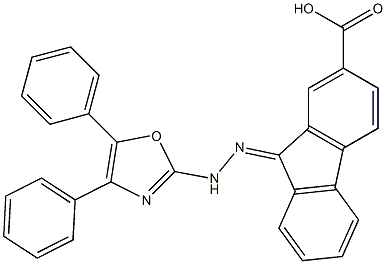 9-[2-(4,5-Diphenyloxazole-2-yl)hydrazono]-9H-fluorene-2-carboxylic acid Struktur