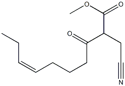 (Z)-2-(Cyanomethyl)-3-oxo-7-decenoic acid methyl ester Struktur