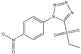 Ethyl 1-(4-nitrophenyl)-1H-tetrazol-5-yl sulfone Struktur