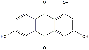 1,3,6-Trihydroxyanthraquinone Struktur