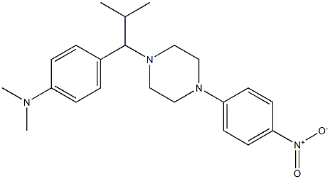 N,N-Dimethyl-4-[2-methyl-1-[4-(4-nitrophenyl)piperazino]propyl]aniline Struktur