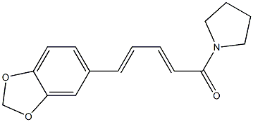 1-Pyrrolizino-5-(1,3-benzodioxole-5-yl)-2,4-pentadiene-1-one Struktur