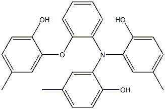 N,N-Bis(2-hydroxy-5-methylphenyl)-2-(2-hydroxy-5-methylphenoxy)benzenamine Struktur