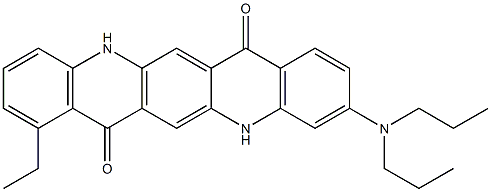 3-(Dipropylamino)-8-ethyl-5,12-dihydroquino[2,3-b]acridine-7,14-dione Struktur