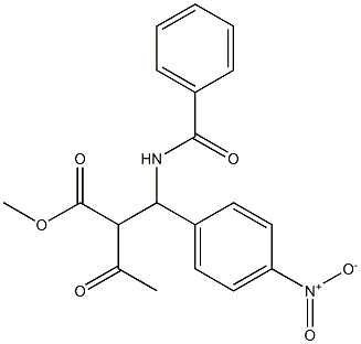 2-[(Benzoylamino)(4-nitrophenyl)methyl]-3-oxobutyric acid methyl ester Struktur