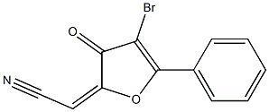 2-Cyanomethylene-4-bromo-5-phenylfuran-3(2H)-one Struktur