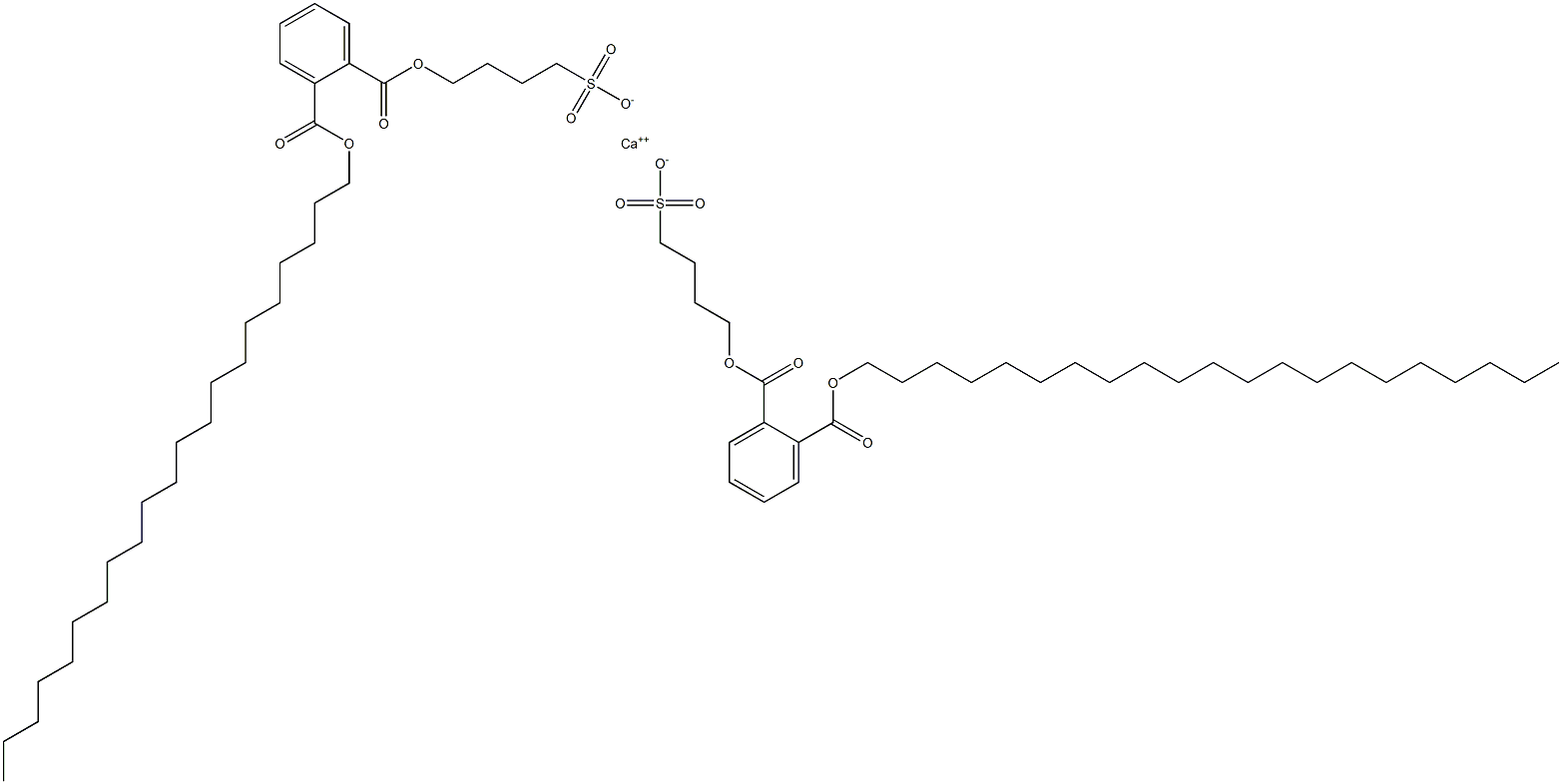 Bis[4-[(2-henicosyloxycarbonylphenyl)carbonyloxy]butane-1-sulfonic acid]calcium salt Struktur