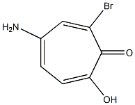 5-Amino-7-bromo-2-hydroxy-2,4,6-cycloheptatrien-1-one Struktur