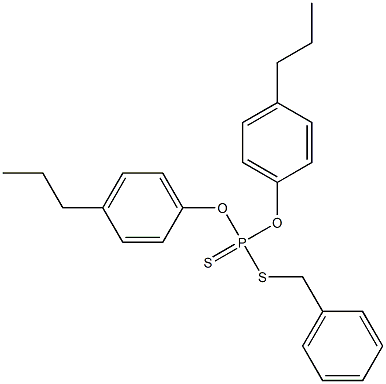 Dithiophosphoric acid O,O-bis(4-propylphenyl)S-benzyl ester Struktur