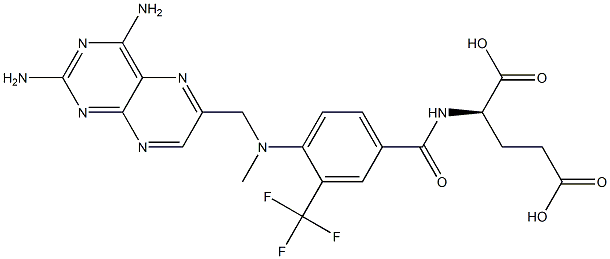 N-[3-(Trifluoromethyl)-4-[[(2,4-diaminopteridin-6-yl)methyl]methylamino]benzoyl]-D-glutamic acid Struktur