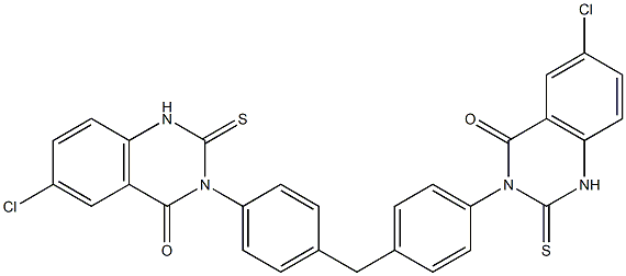 3,3'-[Methylenebis(4,1-phenylene)]bis[1,2-dihydro-6-chloro-2-thioxoquinazolin-4(3H)-one] Struktur