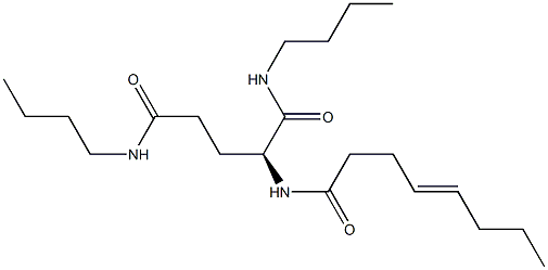 N2-(4-Octenoyl)-N1,N5-dibutylglutaminamide Struktur