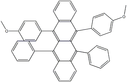 5,12-Bis(4-methoxyphenyl)-6,11-diphenylnaphthacene Struktur