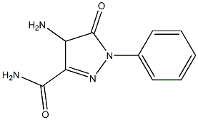 4-Amino-4,5-dihydro-5-oxo-1-phenyl-1H-pyrazole-3-carboxamide Struktur