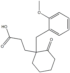 1-(o-Methoxybenzyl)-2-oxocyclohexanepropionic acid Struktur