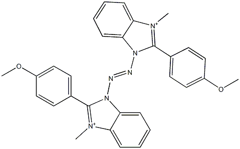 1,1'-Azobis[3-methyl-2-(p-methoxyphenyl)-1H-benzimidazol-3-ium] Struktur