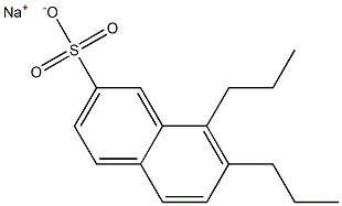 7,8-Dipropyl-2-naphthalenesulfonic acid sodium salt Struktur