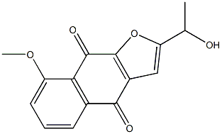 2-(1-Hydroxyethyl)-8-methoxynaphtho[2,3-b]furan-4,9-dione Struktur