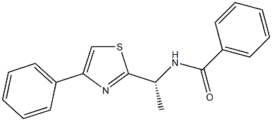 (-)-N-[(R)-1-(4-Phenyl-2-thiazolyl)ethyl]benzamide Struktur