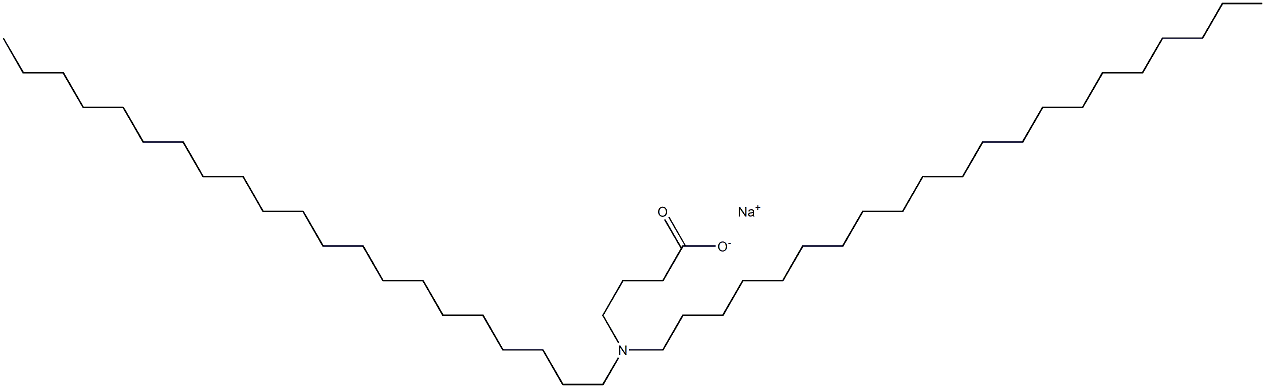 4-(Dihenicosylamino)butyric acid sodium salt Struktur