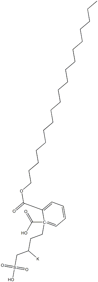 Phthalic acid 1-nonadecyl 2-(3-potassiosulfobutyl) ester Struktur