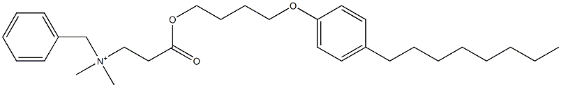 N,N-Dimethyl-N-benzyl-N-[2-[[4-(4-octylphenyloxy)butyl]oxycarbonyl]ethyl]aminium Struktur