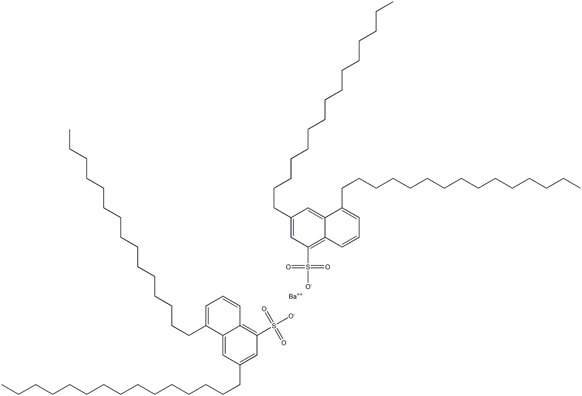 Bis(3,5-dipentadecyl-1-naphthalenesulfonic acid)barium salt Struktur