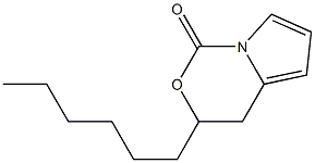 3,4-Dihydro-3-hexylpyrrolo[1,2-c][1,3]oxazin-1-one Struktur