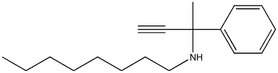 N-Octyl(3-phenyl-1-butyn-3-yl)amine Struktur