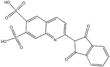 2-(1,3-Dioxoindan-2-yl)quinoline-6,7-disulfonic acid Struktur