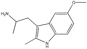 3-(2-Aminopropyl)-5-methoxy-2-methyl-1H-indole Struktur