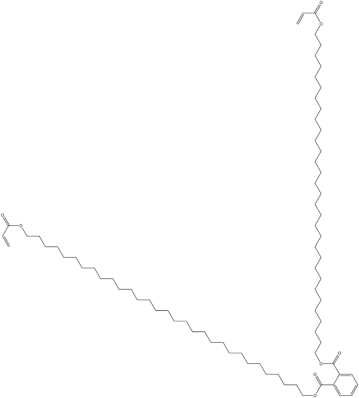 Phthalic acid bis(31-acryloyloxyhentriacontan-1-yl) ester Struktur